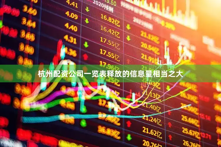 杭州配资公司一览表释放的信息量相当之大