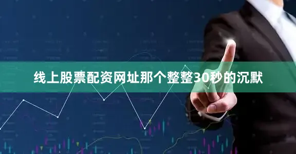 线上股票配资网址那个整整30秒的沉默